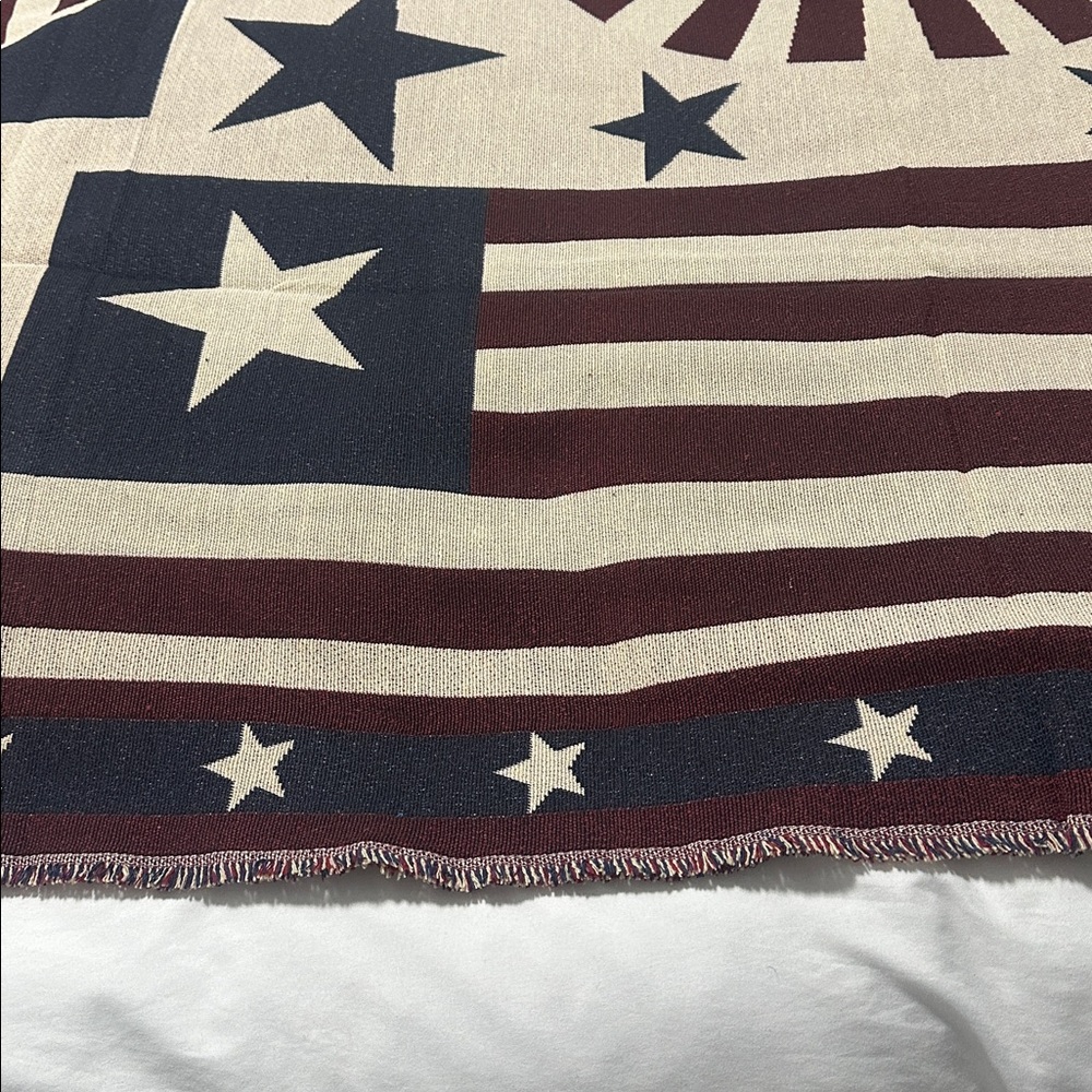 COLLECTIONS ETC. Patriotic Blanket Country American Flag Throw Blanket - Picture 5 of 9